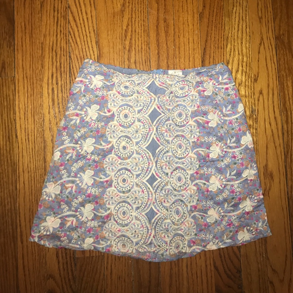 Purple Floral and Lace Skort